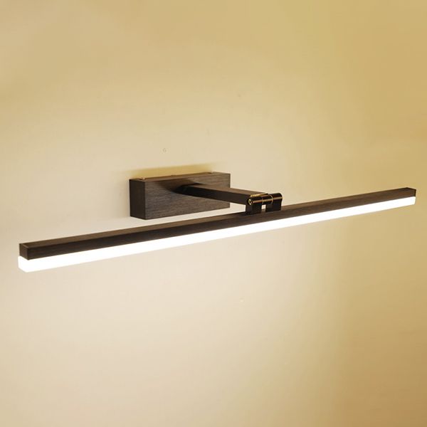 Black Elongated Wall Mounted Lamp Simplicity Style LED Metal Wall Sconce Lighting