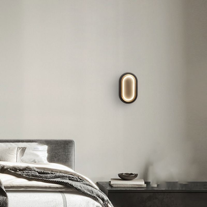 Modern Simple Wall Lamp LED Wall Mount Lamp with Silica Gel Shade for Bedroom