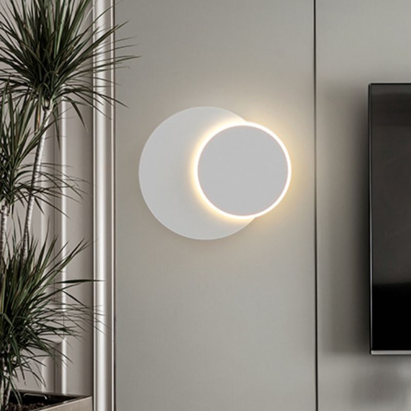 1-Light Wall Mount Light Modern Style LED Wall Sconce Light with Acrylic Shade for Bedroom