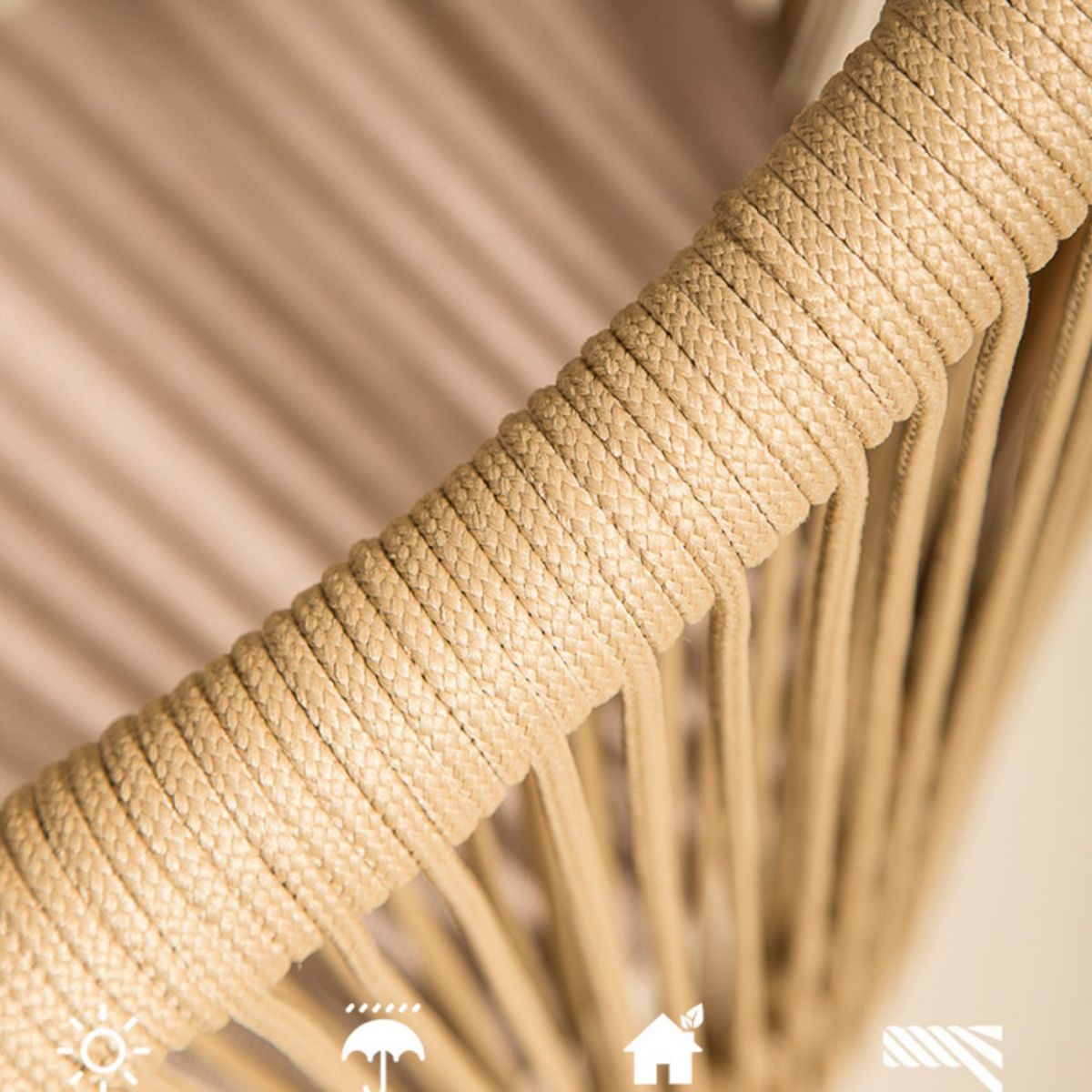 Boho Stone Top Dining Table Set 1/3 Pcs Outdoor Wicker Dining Set