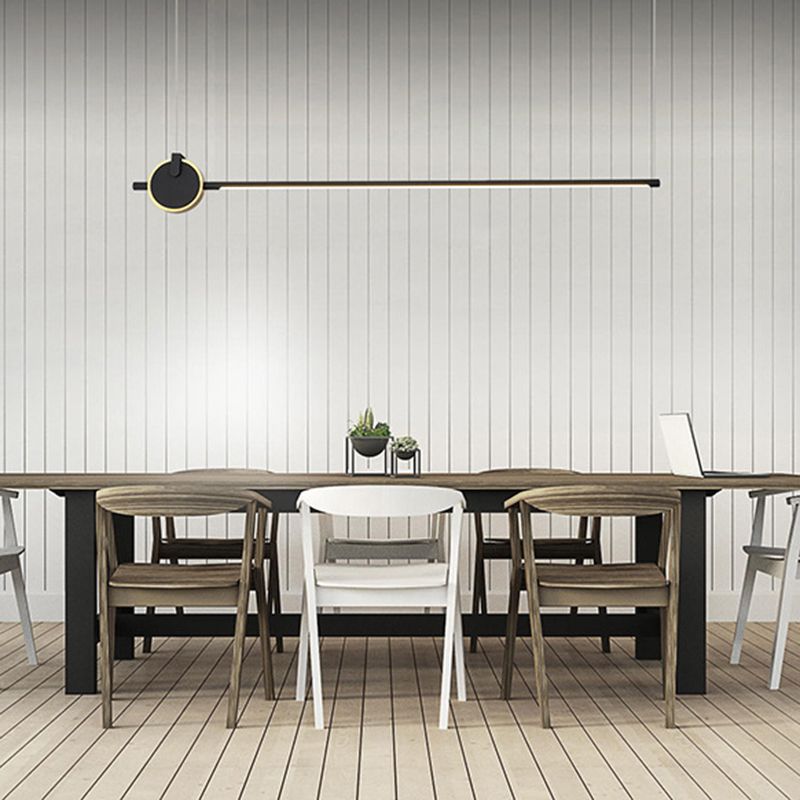 Stick geformte Anhängerlampe postmoderne Metall -Esszimmer LED Island Light