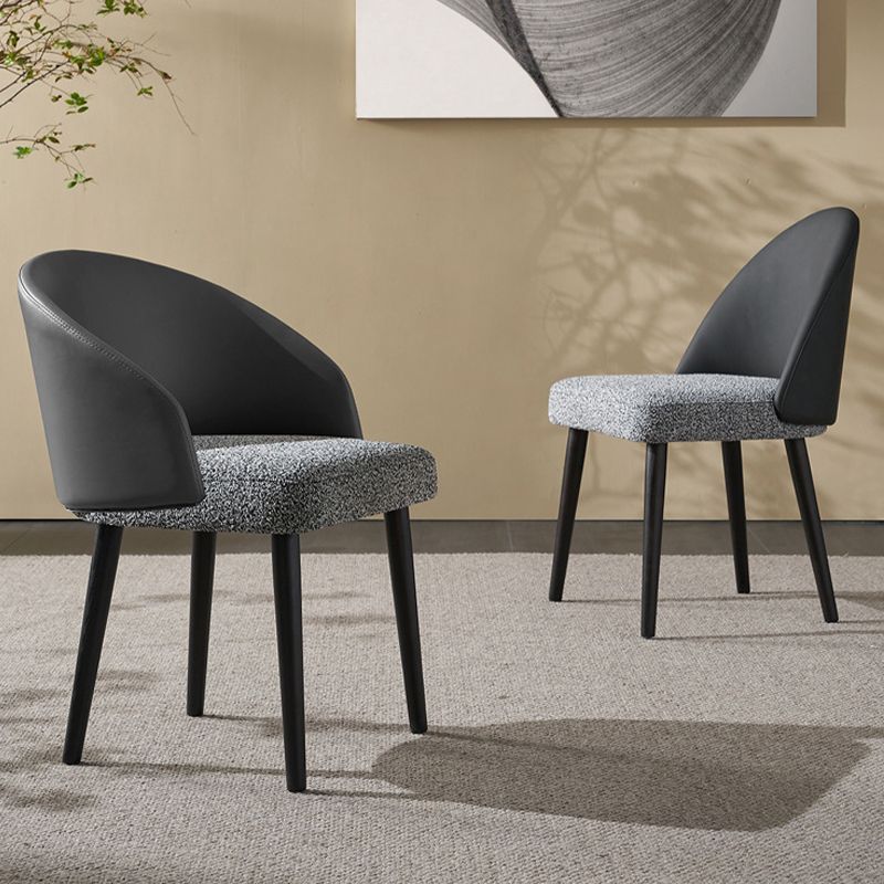 Upholstered Dining Chairs Contemporary Kitchen Dining Chairs with Wood Legs
