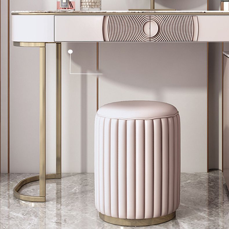 Modern White Vanity Desk with 5 Storage Drawers 15.74" Wide Wood Vanity Set