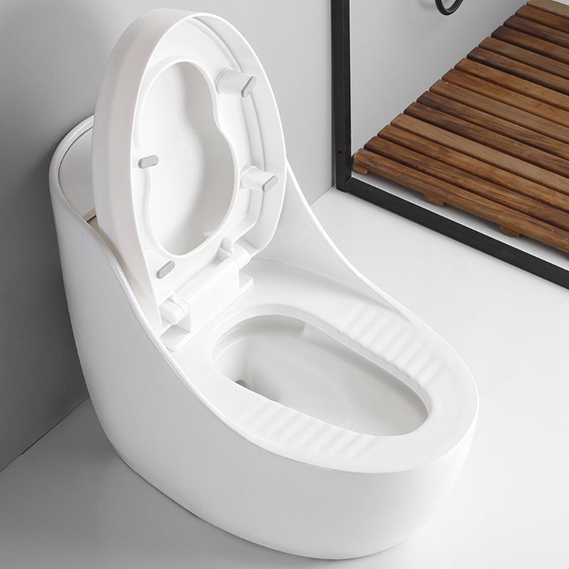 Contemporary Siphon Jet Toilet Bowl White Floor Mounted Urine Toilet for Washroom
