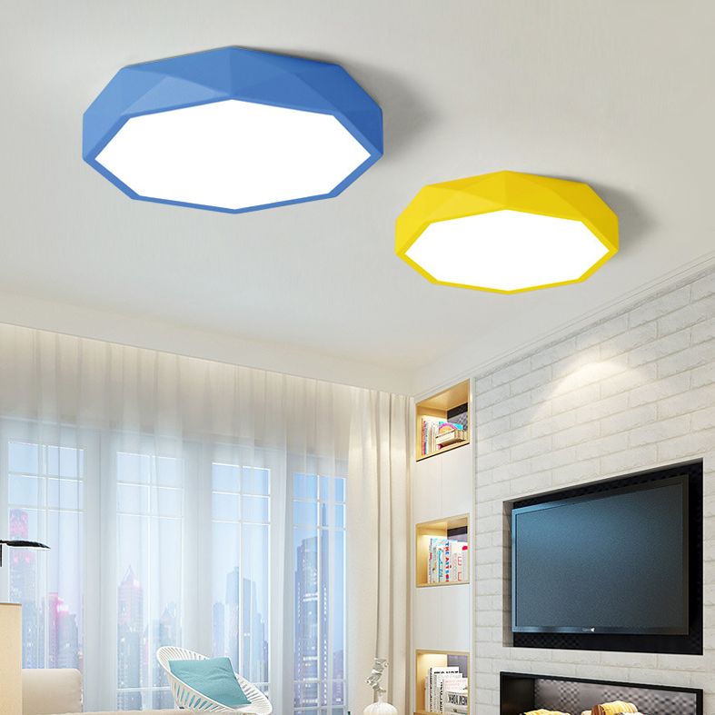 Plafonnier encastré à facettes Plafonnier moderniste en acrylique pour salon