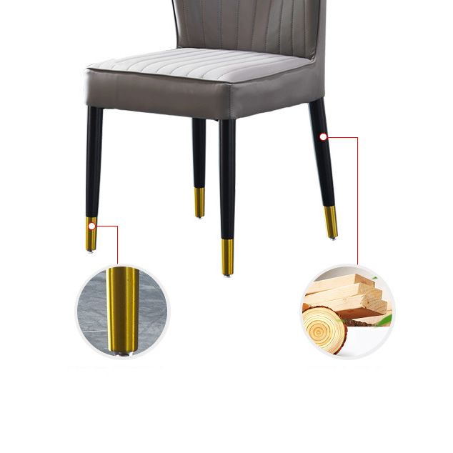 Indoor Scandinavian Side Chair Upholstered Wingback Wood Dining Room Chair