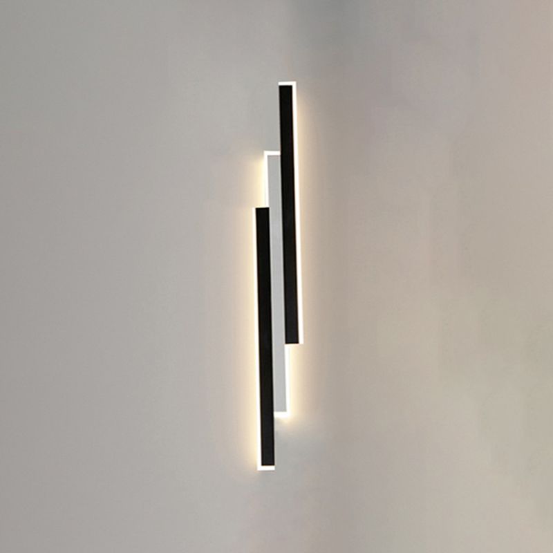 3 leichte lineare Wandleuchten moderne Wandleuchte Metallwandleuchten in Schwarz und Weiß