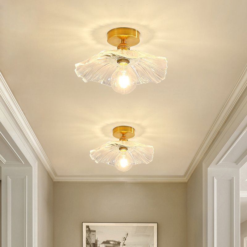 New Modern Prismatic Glass Flush Light Fixtures Blossoms Flush Mount with Shape
