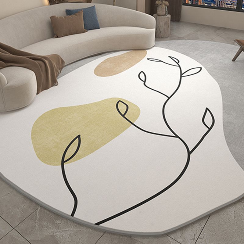 Ausgefallener Wohnzimmer Teppich Farbblock Polyester Fläche Teppich nicht rutschfestem Hintergrund Teppich