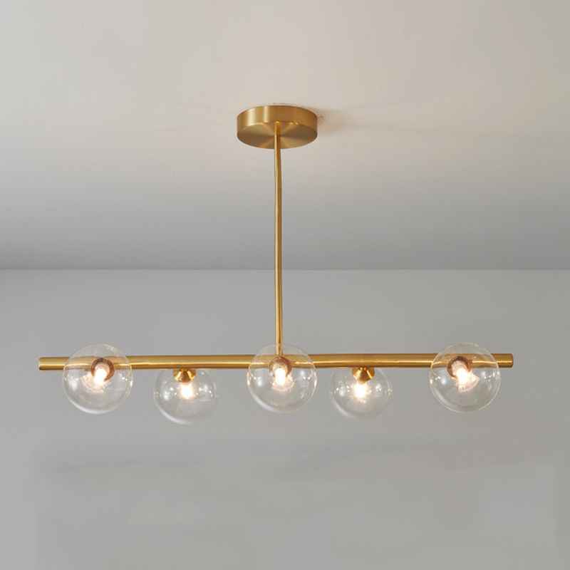 Glass Globe Island Lighting Modern Multiple-Light Island Pendant Lights
