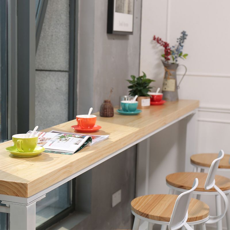 Modern Light Wood Finish 1/4/5 Pcs Bar Set with Footrest for Dining Room