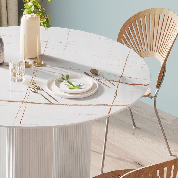 Estilo contemporáneo Round 3 Legs Mesa de comedor Muebles para el hogar para interiores