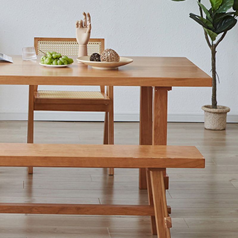 Solid Wood Furniture 1/4 Pieces Standard Height Dining Room Table Set