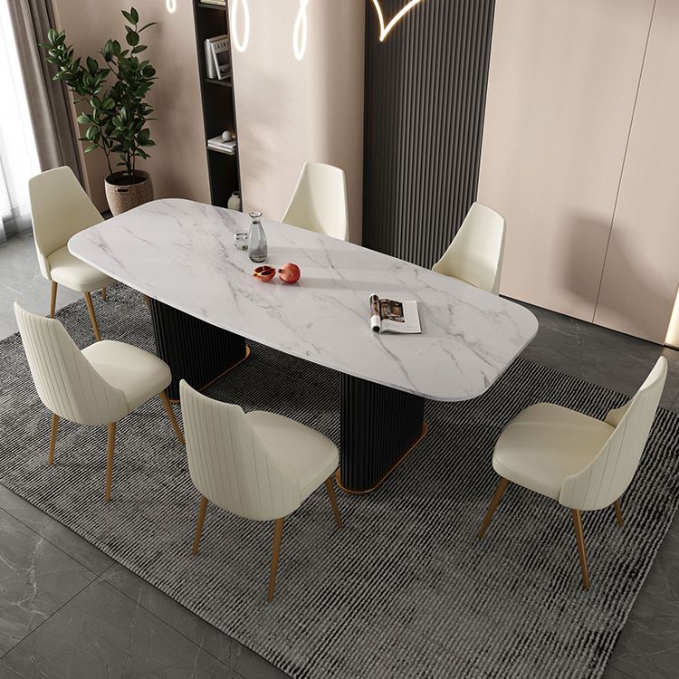 Metall moderner Rechteck Esstisch Sintersteintisch für Küche und Esszimmer