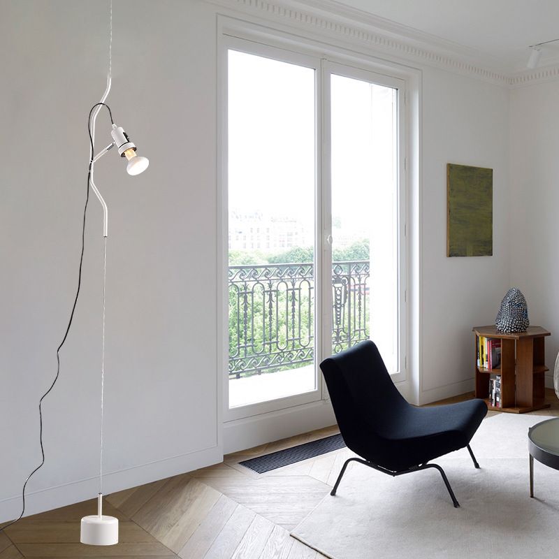 LÍNEA AJUSTABLE Luz colgante de estilo moderno Luz metálica de 1 luz en rojo/blanco para sala de estar