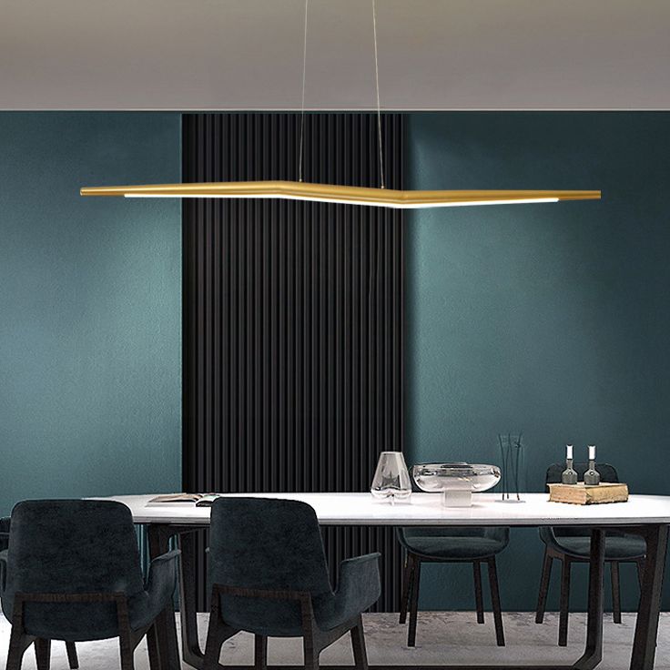 Lampada a soffitto in metallo a forma di ramoscello Lampada dell'isola LED minimalista per il ristorante
