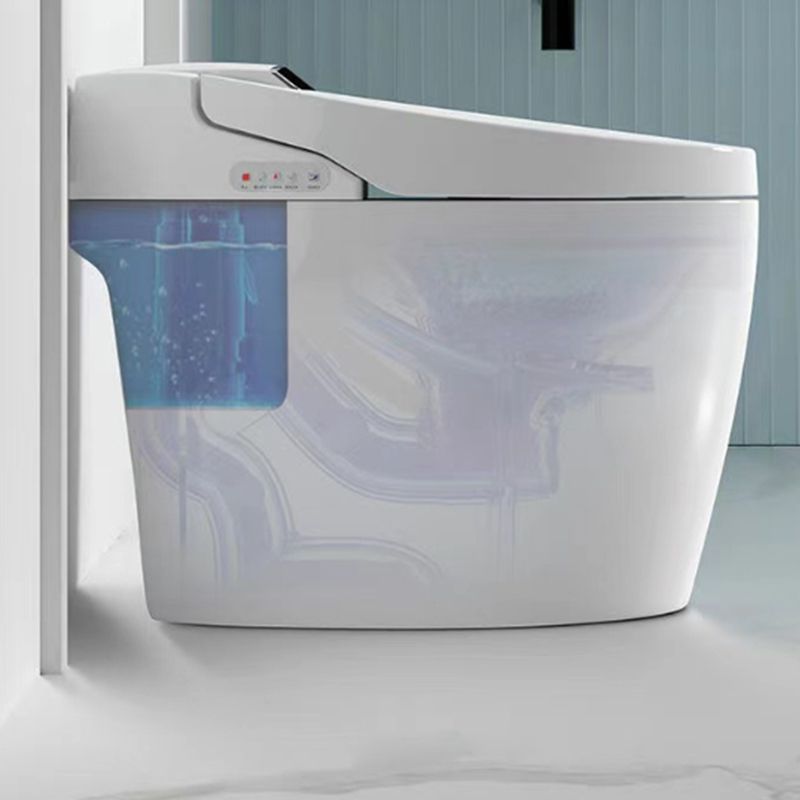 Modern Floor Mounted Flush Toilet White Siphon Jet Toilet Bowl with Seat for Washroom