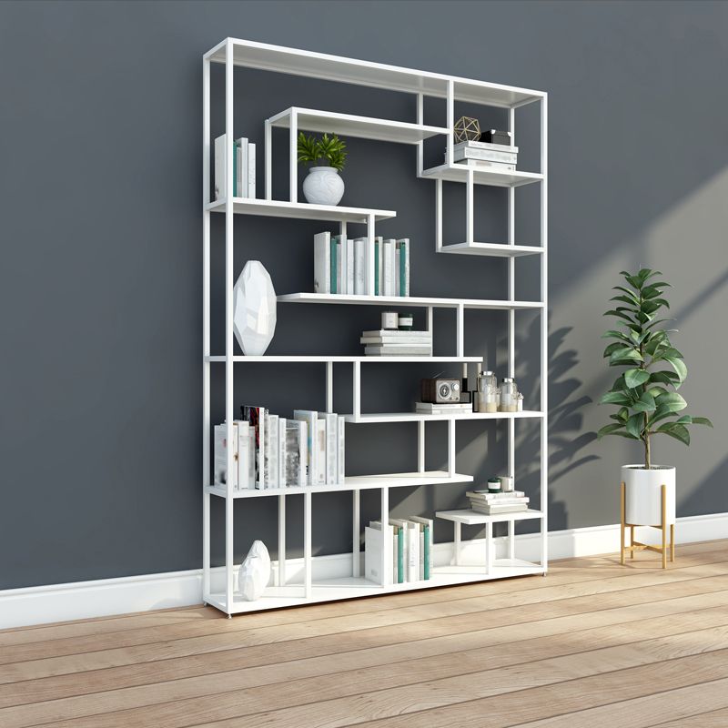 Industrial Metal Etagere Bookshelf Open Iron Bookshelf for Home Office