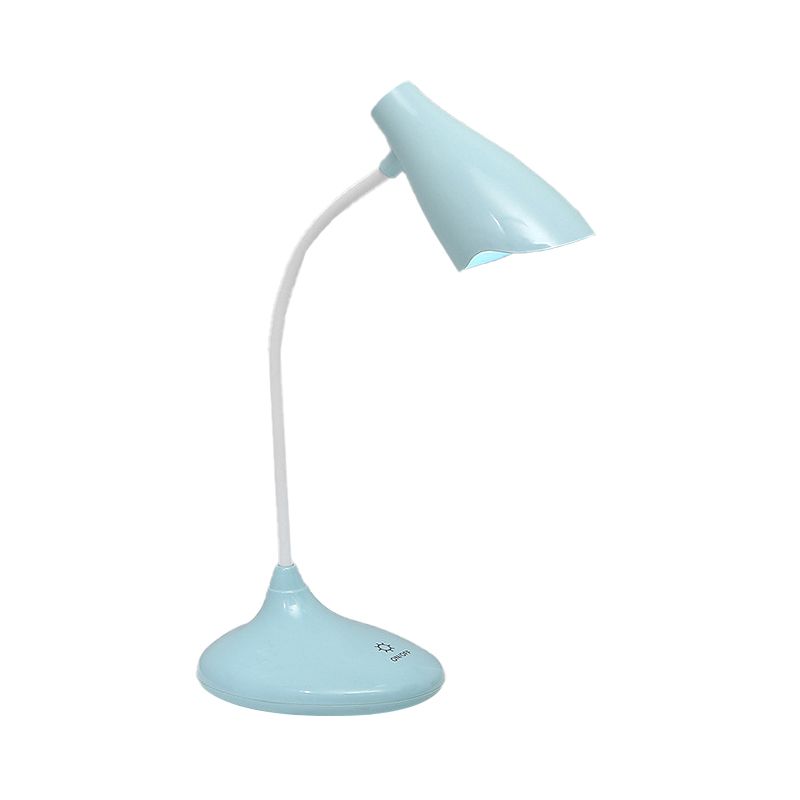 Nordic Bell Shape Standing Desk Light Touch-Sensitive Blue/Green/Pink/White LED Desk Lamp with USB Charging Port