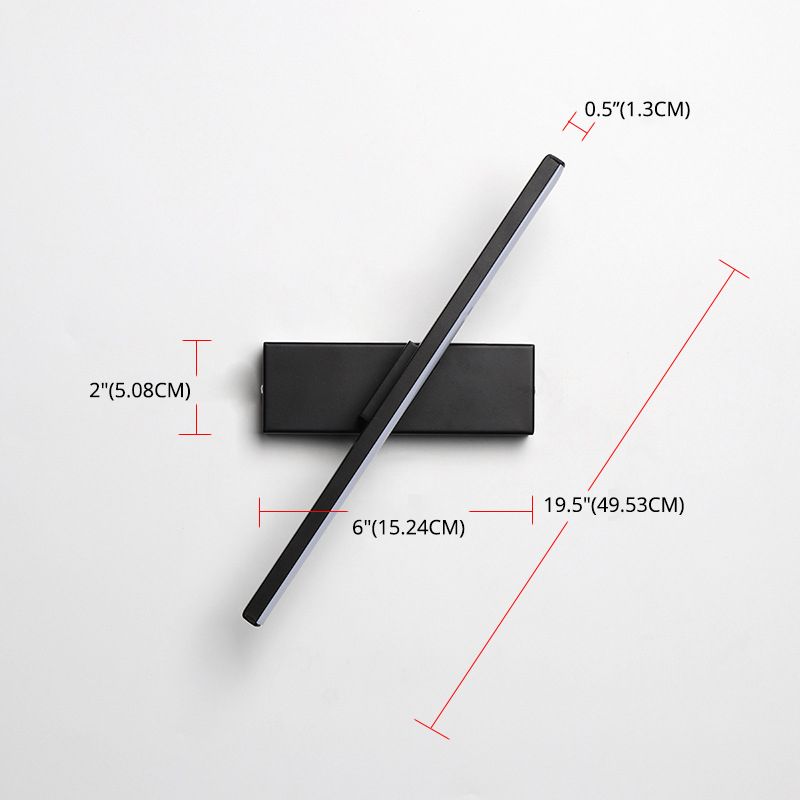 Minimalismo Lámpara de pared LED de cabecera rotativa Luces geométricas de estilo moderno de aluminio