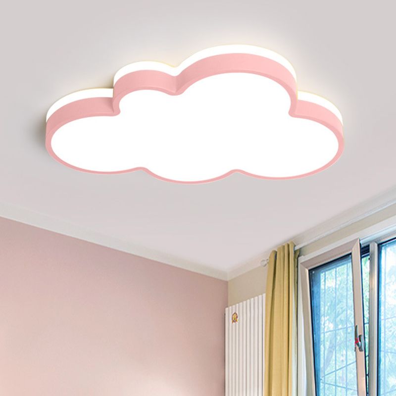 Cloud Flush Light Fixtures 1 Light Acrylic Minimalist Flush Mount Ceiling Light Fixture