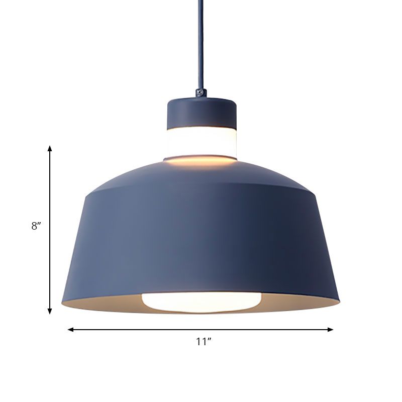 Luz colgante cónica modernismo 1 de color rosa claro/gris/amarillo Luz de techo colgante para sala de estar