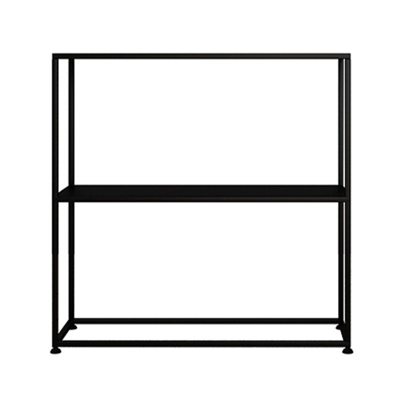 Contemporary Metal Bookshelf Etagere Open Back Bookcase with Shelves