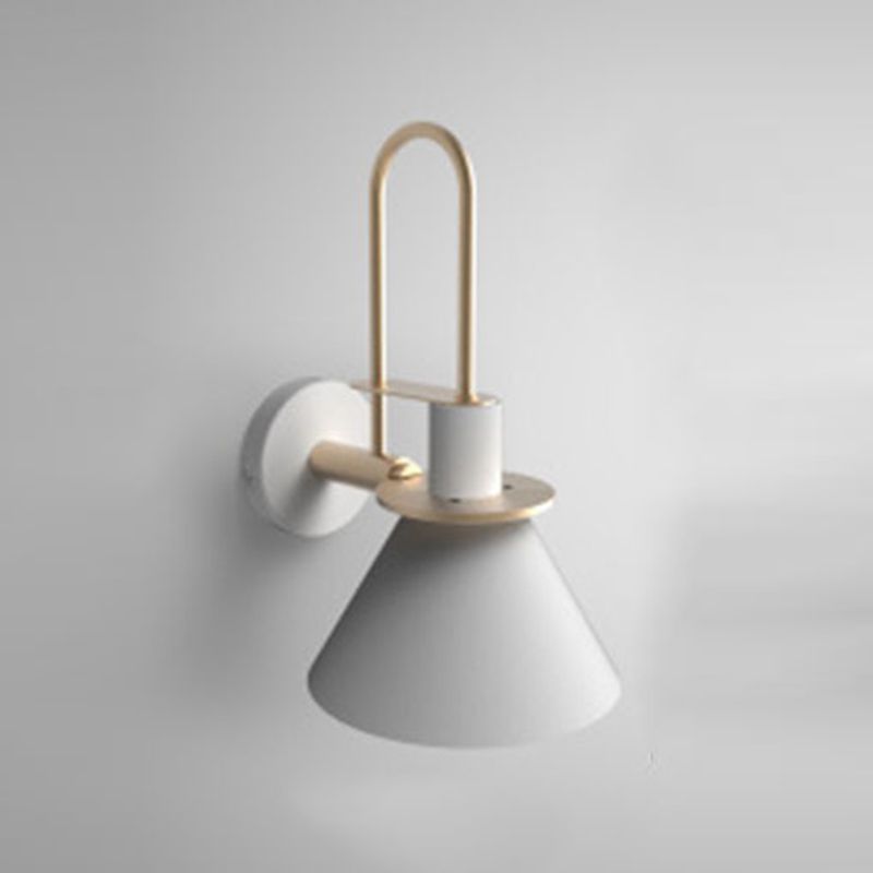 Metal Flared Wall Mounted Lamps Modern Style 1 Light Wall Lighting Fixtures