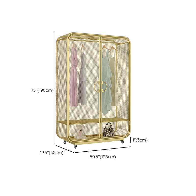 Modern Style Wardrobe Closet Metal Wardrobe Cabinet for Bedroom