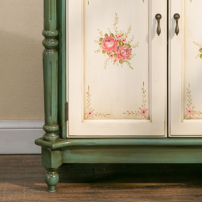 33.07" Tall Wood 2 - Drawer Cabinet 2 Door Accent Cabinet - Wood