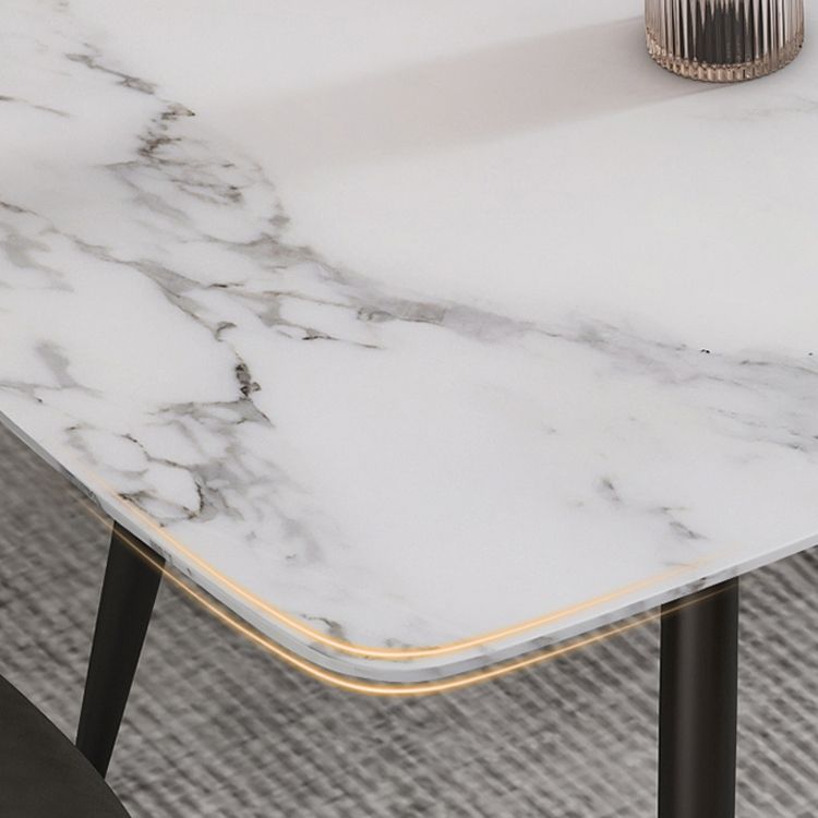 Style minimaliste 1/4/5/7 ensemble de table de salle à manger rectangulaire pour cuisine