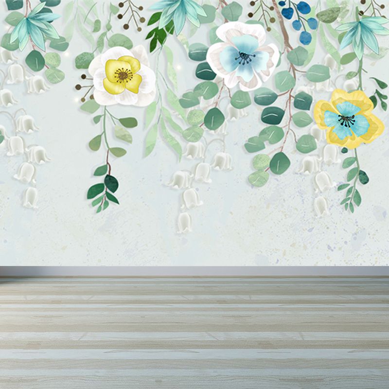 Blossom Wall Mural Contemporary Water Resistant Living Room Wall Art, Personalize