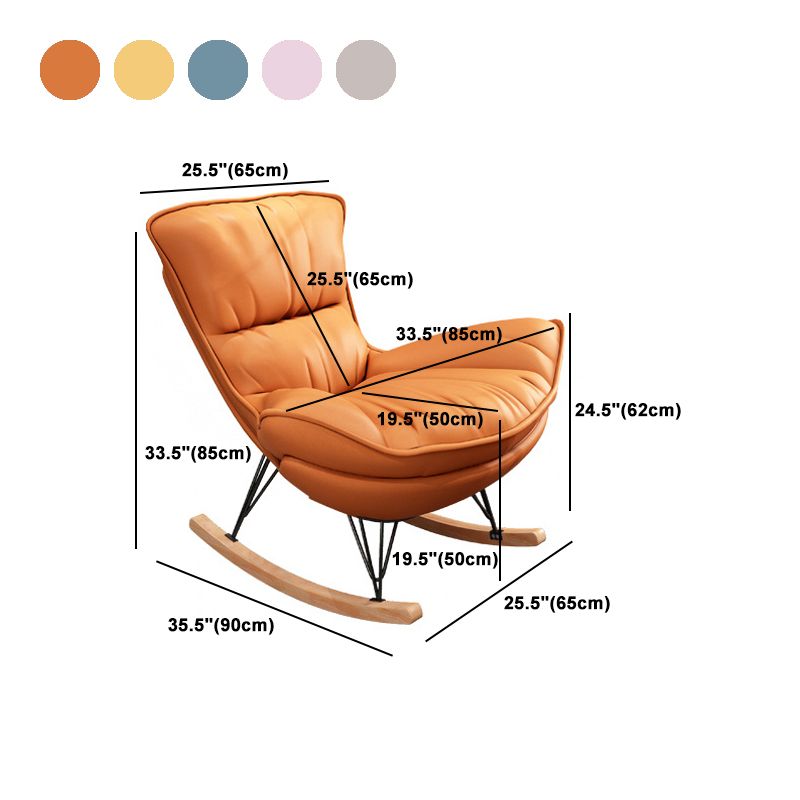 Upholstered Rocking Chair Contemporary Rocker Chair with Ottoman