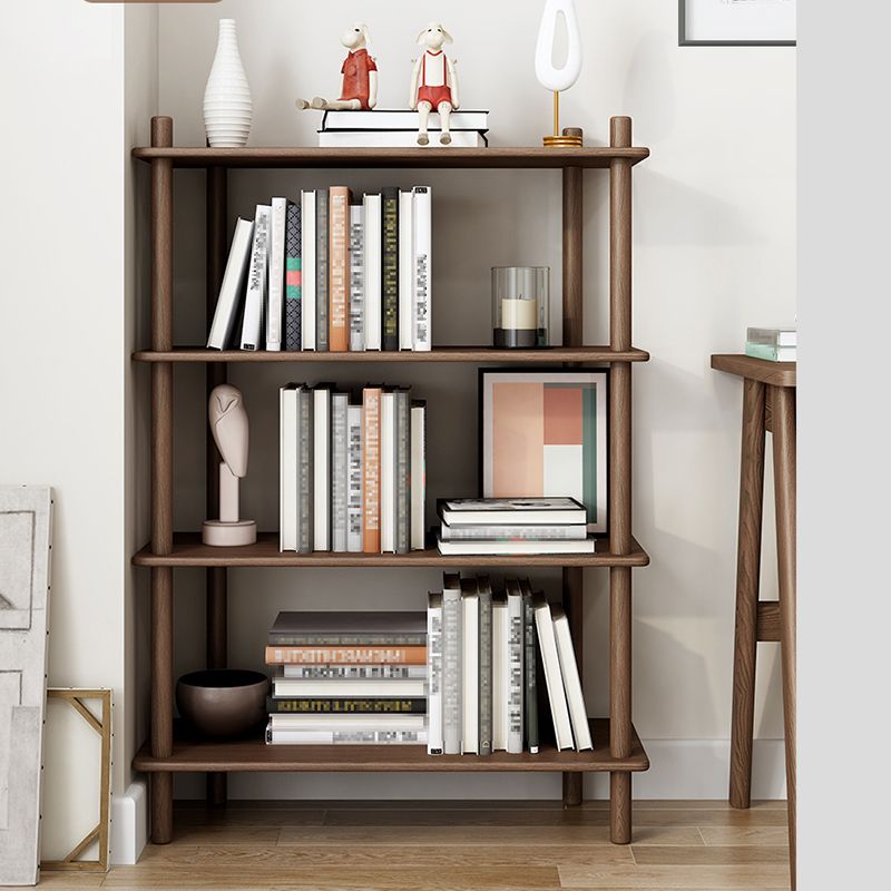 Modern Style Open Bookshelf Solid Wood Etagere Shelf Bookcase for Home