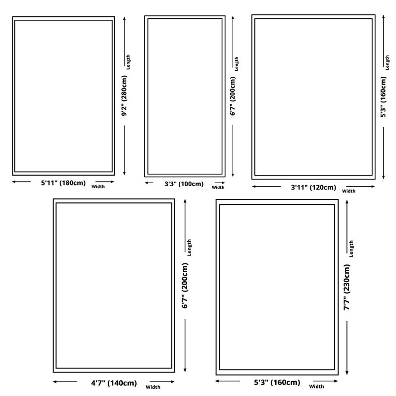 Abstract Area Rug Ink Painting Carpet Stain Resistant Rug for Living Room, Bedroom