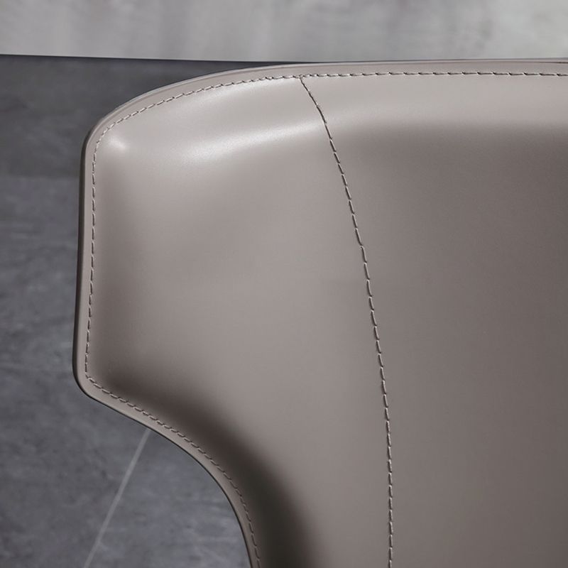 Silla lateral con respaldo lateral para restaurante, estilo diseñador, silla de comedor de cuero