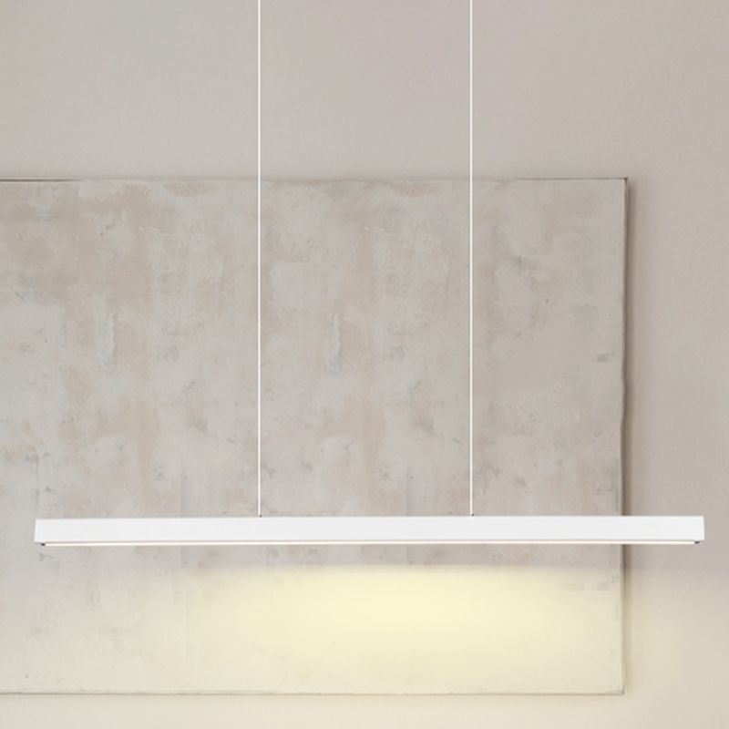 Simple Modern Nordic Style LED Hanging Island Pendant Light for Dining Room Office Bar