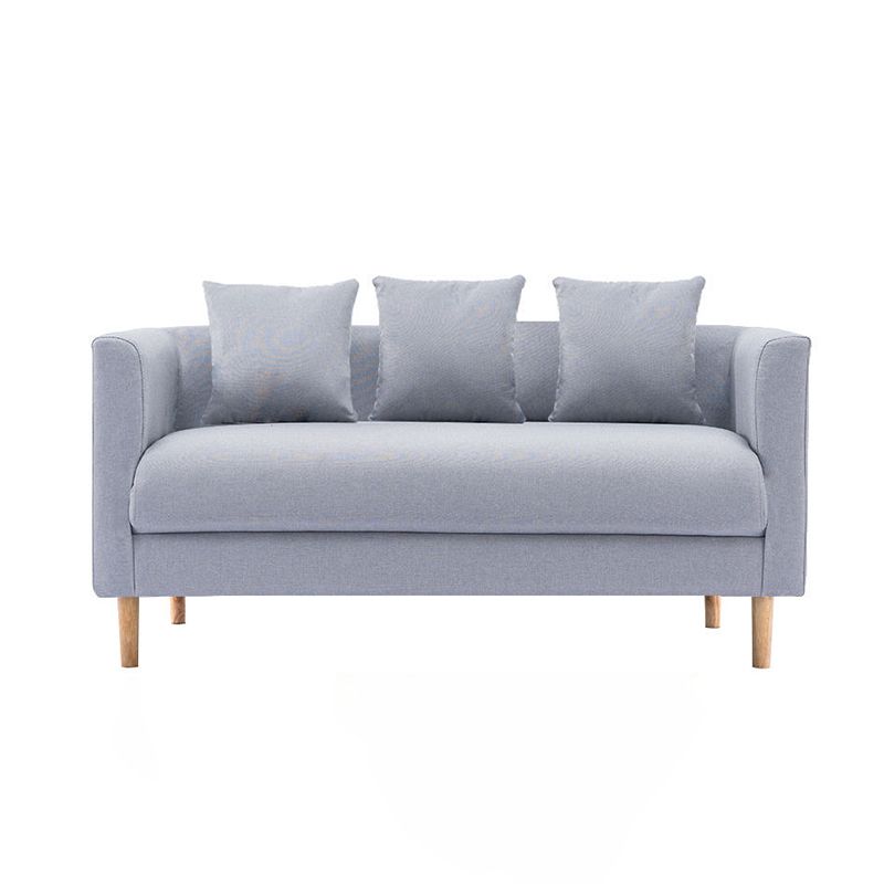 Sofa with 3 Pillows 3 Seater Polish Finish Seating for Bonus Room