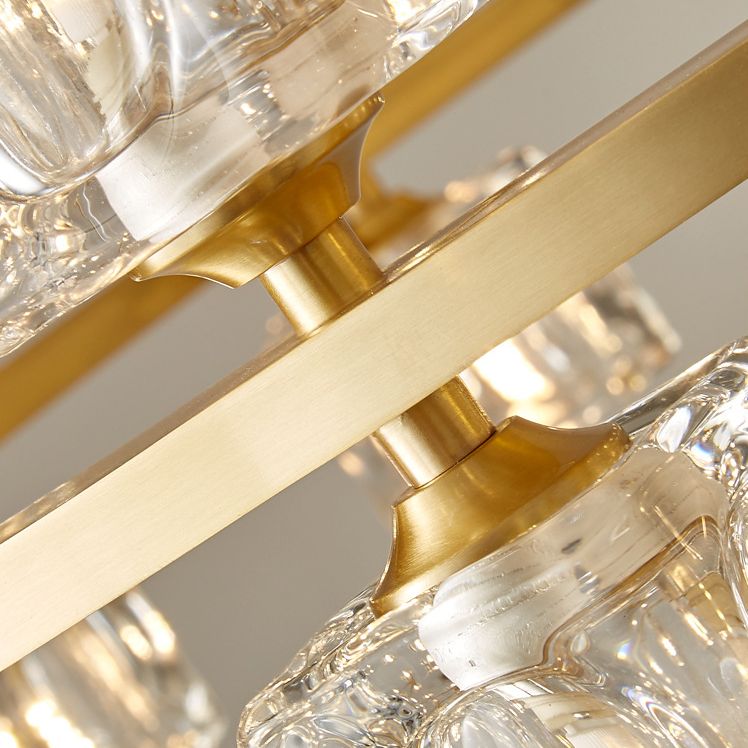 Postmodern Cycle Chandelier Crystal Pendant Ceiling Lights with Hanging Cord for Living Room