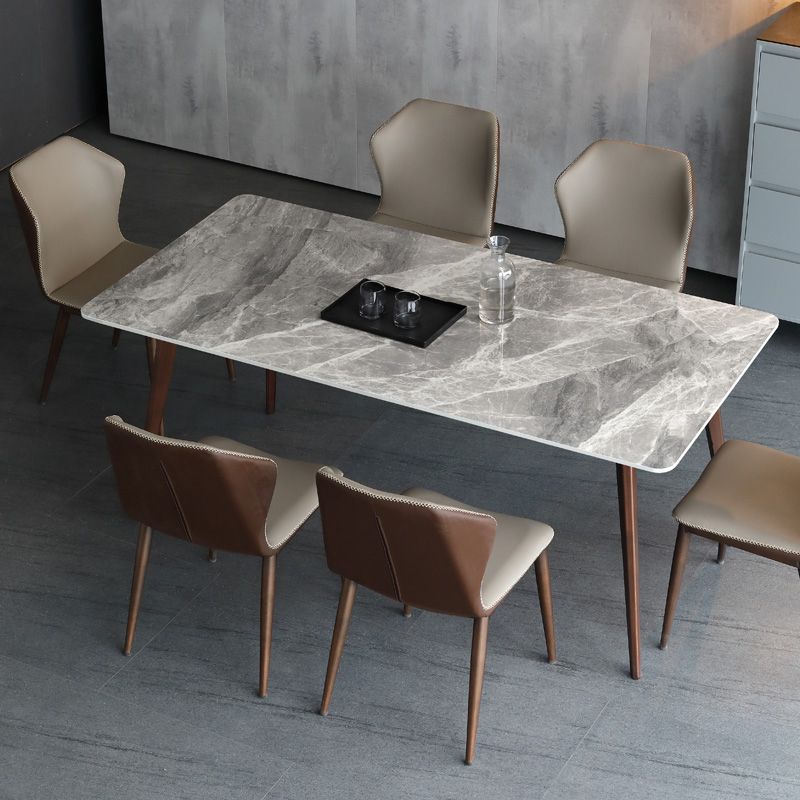 Sintered Stone Rectangle Dining Table Modern Kitchen Table for Dining Room