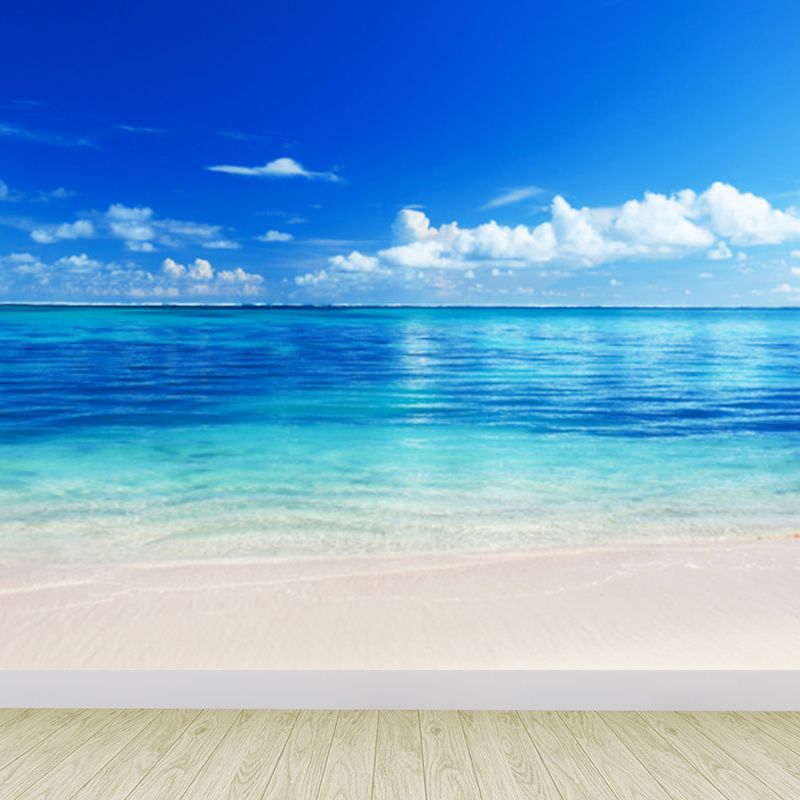 Soft Color Sky Scene Mural Wallpaper Stain-Proofing Modern Bathroom Wall Covering