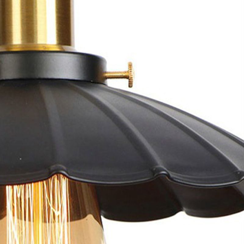 Cone Wall Lighting Industrial Metal 1 Light Rustic Wall Sconces in Black