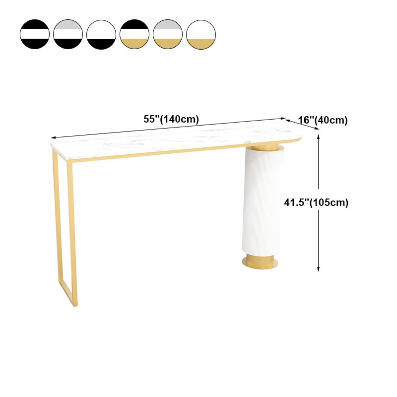 Table à manger du bar contemporain à double piédestal à hauteur de bar à hauteur