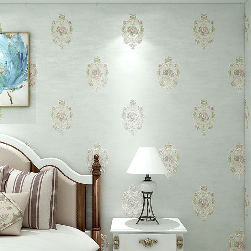 Pastel Color Blossoms Wallpaper Roll Moisture-Resistant Wall Decor for Living Room, 57.1 sq ft.