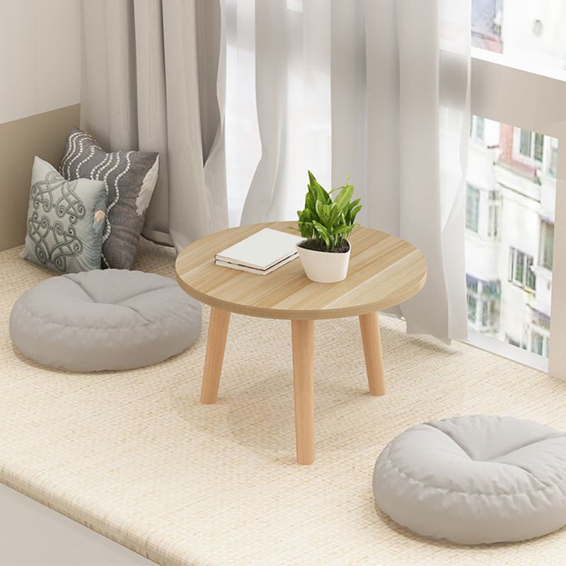 11"H Contemporary Coffee Table Wooden Single Coffee Cocktail Table