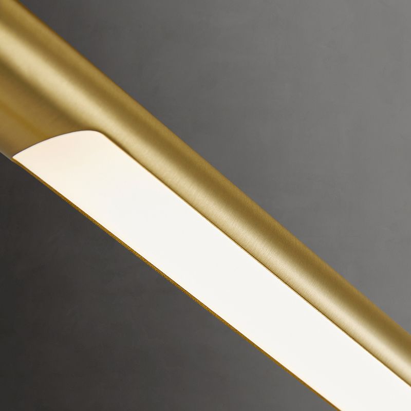 Linear Table Lamp Mid Century Modern Metal 1 Light Table Light in Gold