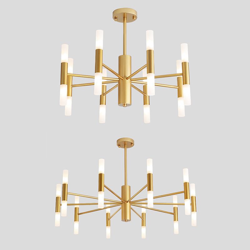 Postmoderne Chandelier Gol Suspension Pendentif Light pour le salon chambre à manger chambre