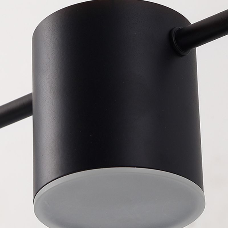 Cylinder Island Lighting Fixtures Contemporary Metal Island Chandelier Lights for Kitchen