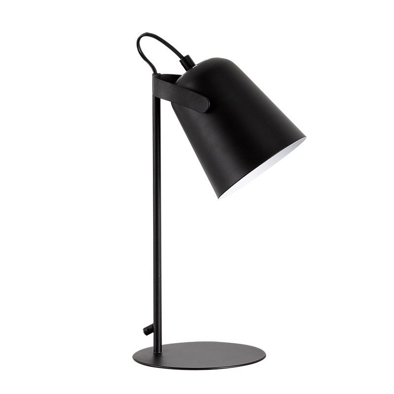 Macoron Style Tapered Desk Lighting 1 Light Metallic Rotatable Reading Light in Black/White for Bedroom