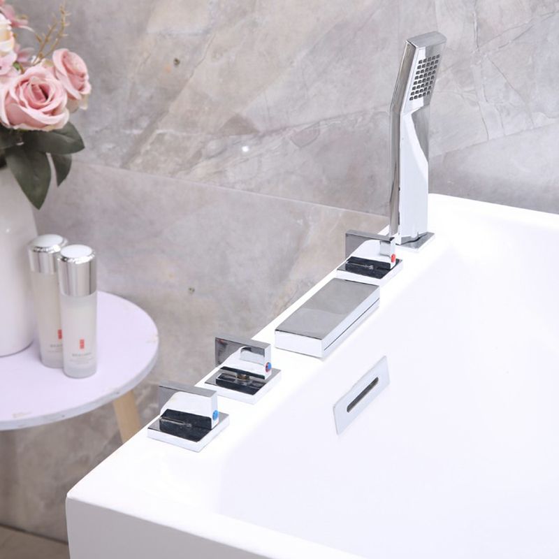 Contemporary White Acrylic Bathtub Rectangular Soaking Tub for Home
